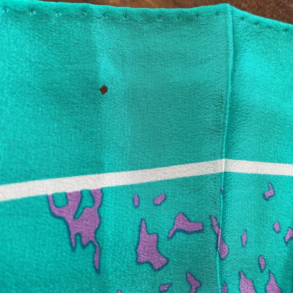 Honey Silk Scarf 80s Abstract